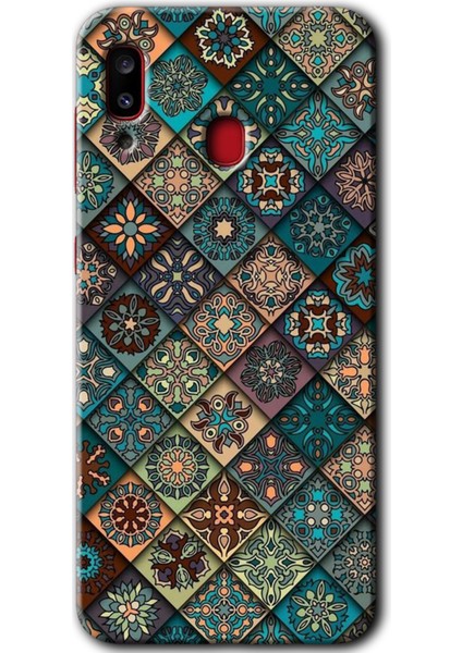 Samsung Galaxy A30 Kılıf Hd Desen Baskılı Arka Kapak - Mandala Desen