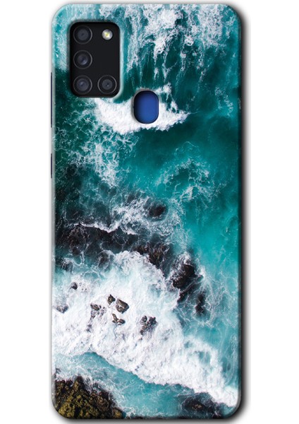 Samsung Galaxy A21S Kılıf Hd Desen Baskılı Arka Kapak - Deniz Kıyısı