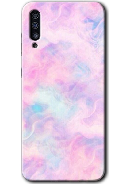 Samsung Galaxy A30S Kılıf Hd Desen Baskılı Arka Kapak - Pembe-Duman