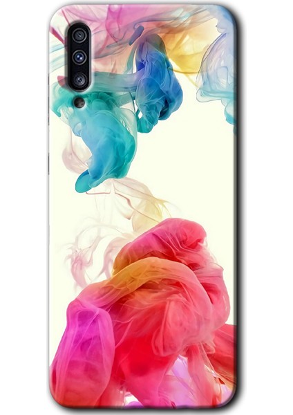 Samsung Galaxy A30S Kılıf Hd Desen Baskılı Arka Kapak - Gökkuşağı Color