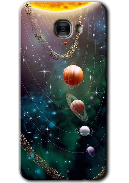 Samsung Galaxy C9 Pro Kılıf Hd Desen Baskılı Arka Kapak - Cosmos