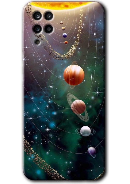 Samsung Galaxy M12 Kılıf Hd Desen Baskılı Arka Kapak - Cosmos
