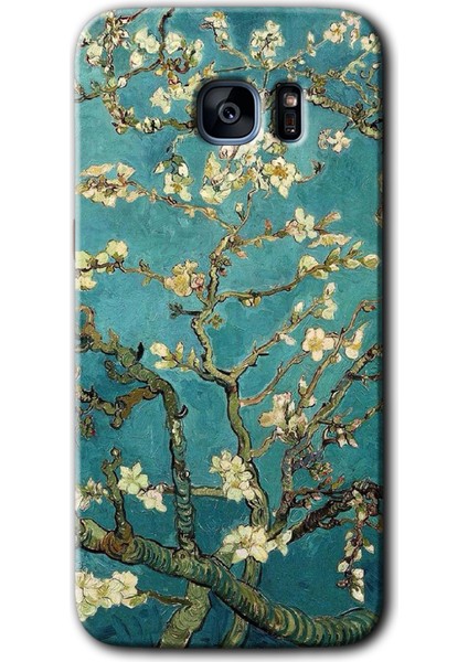 Samsung Galaxy S7 Edge Kılıf Hd Desen Baskılı Arka Kapak - Almond Blossom