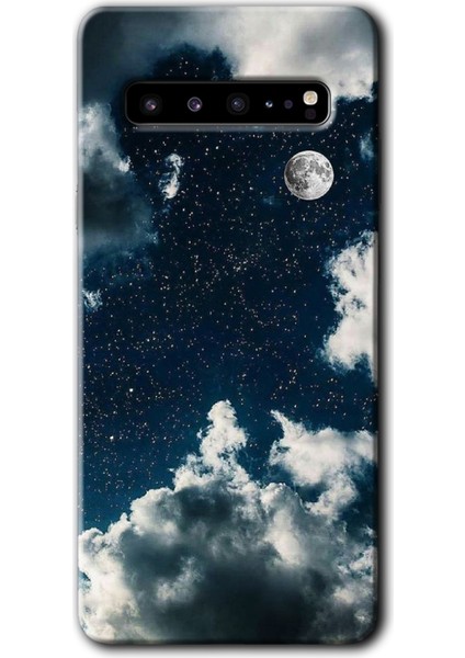Samsung Galaxy S10 Plus Kılıf Hd Desen Baskılı Arka Kapak - Gece Gökyüzü