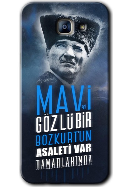 Samsung Galaxy A8 2016 Kılıf Hd Desen Baskılı Arka Kapak - Bozkurt Atatürk