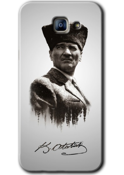 Samsung Galaxy A8 2016 Kılıf Hd Desen Baskılı Arka Kapak - Mustafa Kemal Atatürk