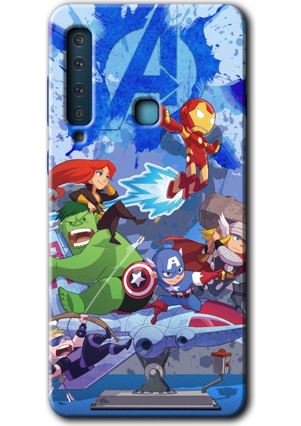 Samsung Galaxy A9 2018 Kılıf Hd Desen Baskılı Arka Kapak - Avengers Cartoon