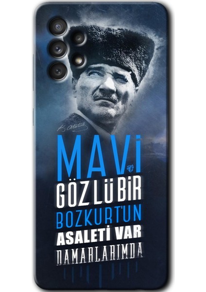 Samsung Galaxy A13 Kılıf Hd Desen Baskılı Arka Kapak - Bozkurt Atatürk