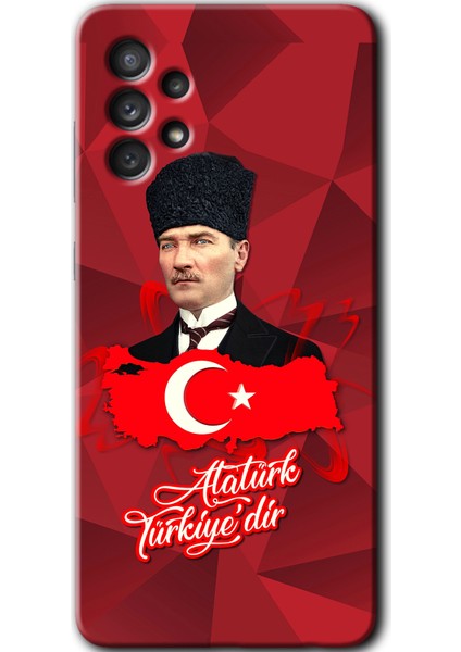 Samsung Galaxy A13 Kılıf Hd Desen Baskılı Arka Kapak - Atatürkiye