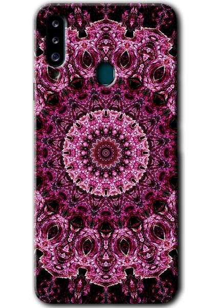 Samsung Galaxy A20S Kılıf Hd Desen Baskılı Arka Kapak - Mandala Patterns Kaleidoscope