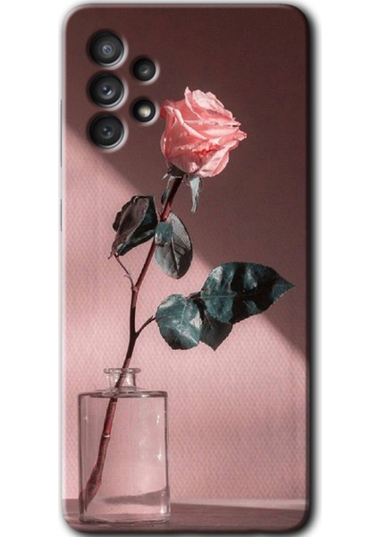 Samsung Galaxy A52 Kılıf Hd Desen Baskılı Arka Kapak - Retro Gül