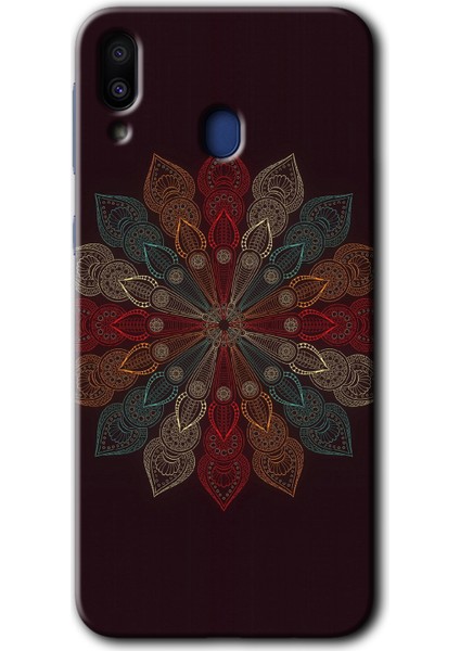 Samsung Galaxy M10S Kılıf Hd Desen Baskılı Arka Kapak - Mandala Flower Wal