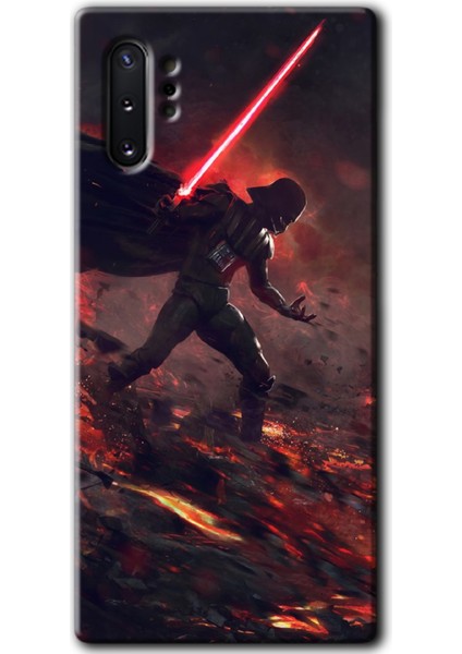 Samsung Galaxy Note 10 Plus Kılıf Hd Desen Baskılı Arka Kapak - Darh Vader Wars