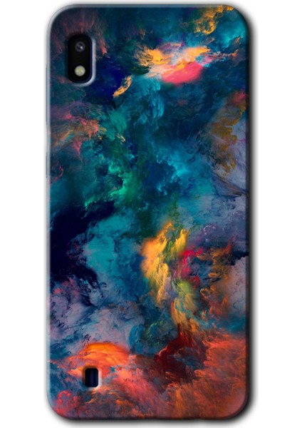 Samsung Galaxy A10 Kılıf Hd Desen Baskılı Arka Kapak - Color Storm