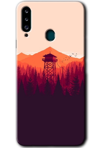 Samsung Galaxy A20S Kılıf Hd Desen Baskılı Arka Kapak - Gözlem Kulesi