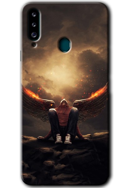 Samsung Galaxy A20S Kılıf Hd Desen Baskılı Arka Kapak - Wings Of Power