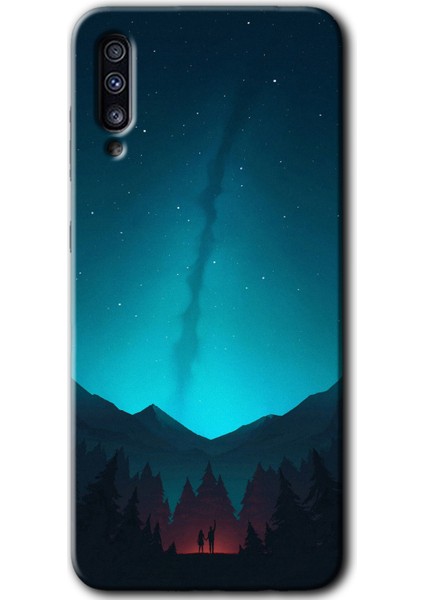 Samsung Galaxy A30S Kılıf Hd Desen Baskılı Arka Kapak - Night Fores Mount
