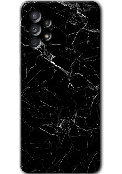 Samsung Galaxy A32 4g Kılıf Hd Desen Baskılı Arka Kapak - Siyah Mermer