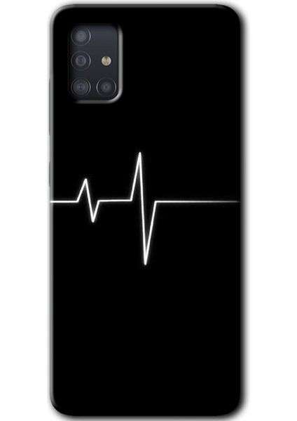 Samsung Galaxy A51 Kılıf Hd Desen Baskılı Arka Kapak - Heart Rytm