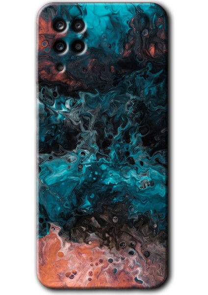 Samsung Galaxy Note 5 Kılıf Hd Desen Baskılı Arka Kapak - Liquid Colorfull