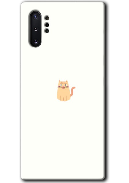 Samsung Galaxy Note 10 Plus Kılıf Hd Desen Baskılı Arka Kapak - Cat Minimalism