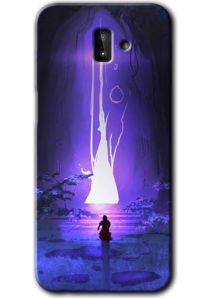 Samsung Galaxy J8 Kılıf Hd Desen Baskılı Arka Kapak - Wanderer Silhouette