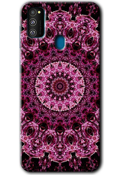 Samsung Galaxy M30S Kılıf Hd Desen Baskılı Arka Kapak - Mandala Patterns Kaleidoscope