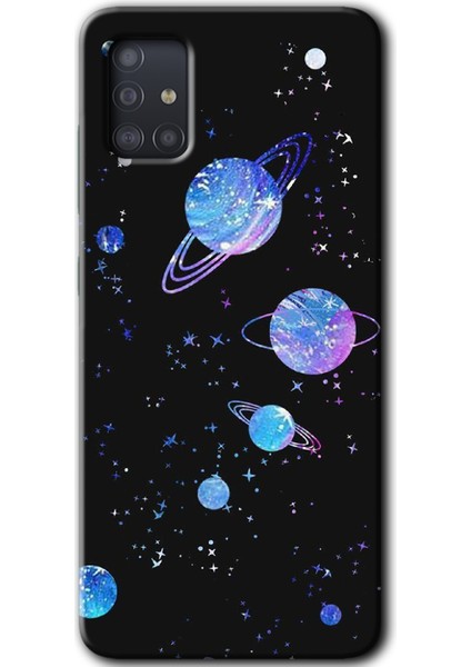 Samsung Galaxy A51 Kılıf Hd Desen Baskılı Arka Kapak - Samanyolu Galaksi
