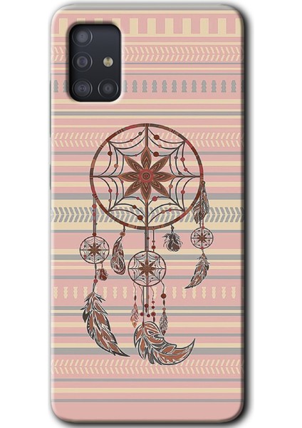 Samsung Galaxy A51 Kılıf Hd Desen Baskılı Arka Kapak - Mandala Retro