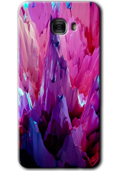 Samsung Galaxy C7 Pro Kılıf Hd Desen Baskılı Arka Kapak - Abstraction Sharp