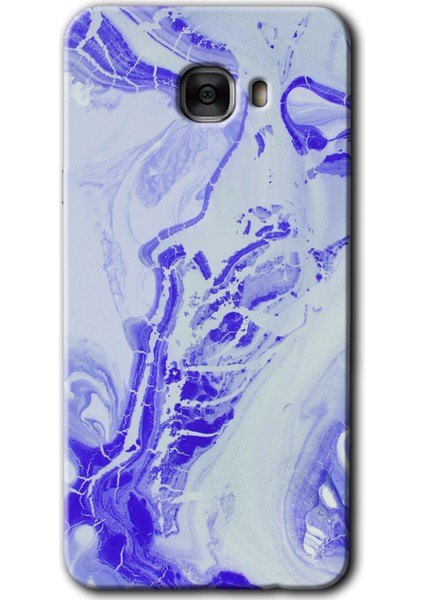 Samsung Galaxy C7 Pro Kılıf Hd Desen Baskılı Arka Kapak - Cranny Liquid Wall