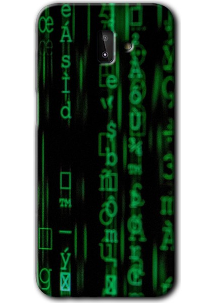 Samsung Galaxy J6 Plus Kılıf Hd Desen Baskılı Arka Kapak - Matrix