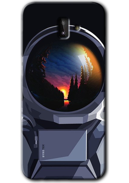 Samsung Galaxy J6 Plus Kılıf Hd Desen Baskılı Arka Kapak - Astronot