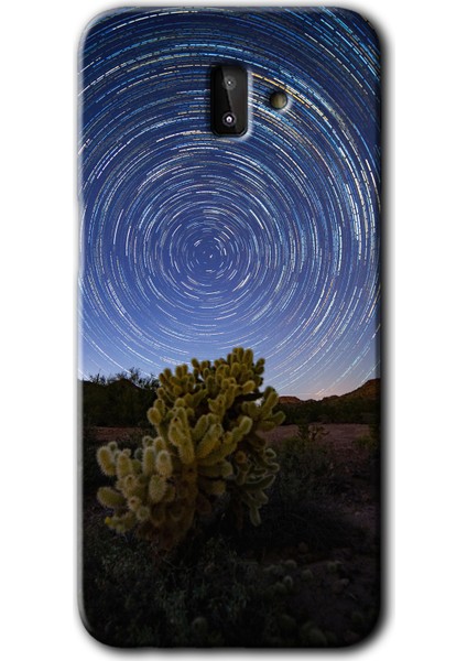 Samsung Galaxy J8 Kılıf Hd Desen Baskılı Arka Kapak - Eclipse Sky