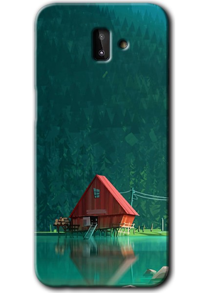 Samsung Galaxy J6 Plus Kılıf Hd Desen Baskılı Arka Kapak - House In Woods