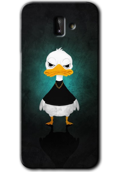 Samsung Galaxy J8 Kılıf Hd Desen Baskılı Arka Kapak - Angry Duck