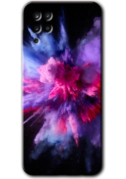 Samsung Galaxy Note 5 Kılıf Hd Desen Baskılı Arka Kapak - Color Splash Purple