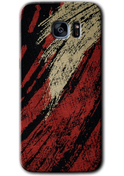 Samsung Galaxy S7 Edge Kılıf Hd Desen Baskılı Arka Kapak - Kumaş Deseni 6