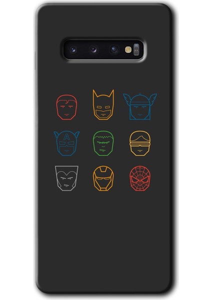 Samsung Galaxy S10 Kılıf Hd Desen Baskılı Arka Kapak - Avengers Minimalism