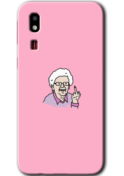 Samsung Galaxy A2 Core Kılıf Hd Desen Baskılı Arka Kapak - Bad Grandmother