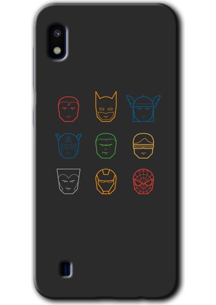 Samsung Galaxy A10 Kılıf Hd Desen Baskılı Arka Kapak - Avengers Minimalism
