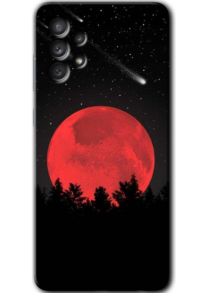 Samsung Galaxy A13 Kılıf Hd Desen Baskılı Arka Kapak - Kanlı Ay