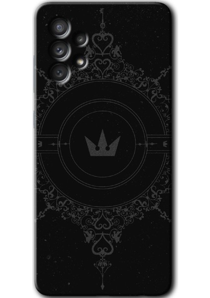 Samsung Galaxy A73 Kılıf Hd Desen Baskılı Arka Kapak - Siyah Mandala 1