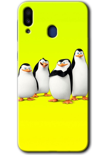 Samsung Galaxy M10 Kılıf Hd Desen Baskılı Arka Kapak - Penguenler