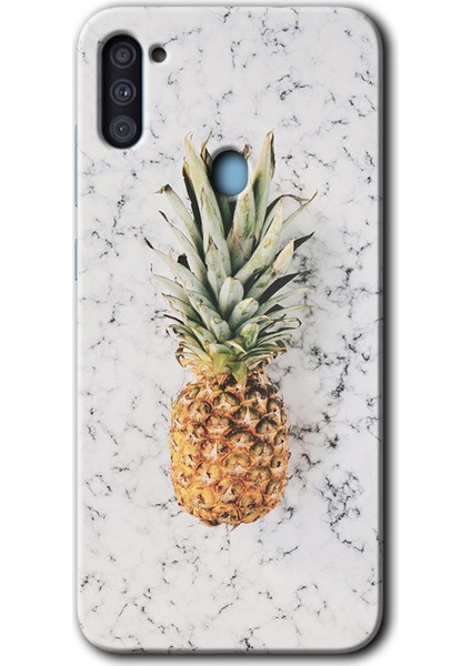 Samsung Galaxy M11 Kılıf Hd Desen Baskılı Arka Kapak - Ananas