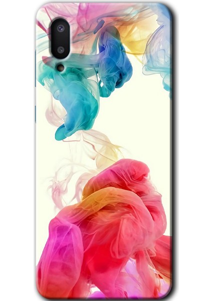 Samsung Galaxy A02 Kılıf Hd Desen Baskılı Arka Kapak - Gökkuşağı Color