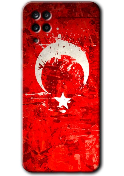 Samsung Galaxy A12 Kılıf Hd Desen Baskılı Arka Kapak - Albayrak 2