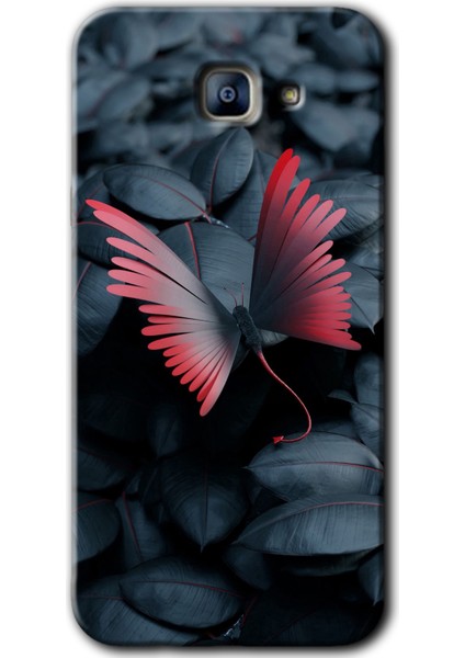 Samsung Galaxy A8 2016 Kılıf Hd Desen Baskılı Arka Kapak - Dark Butterfly