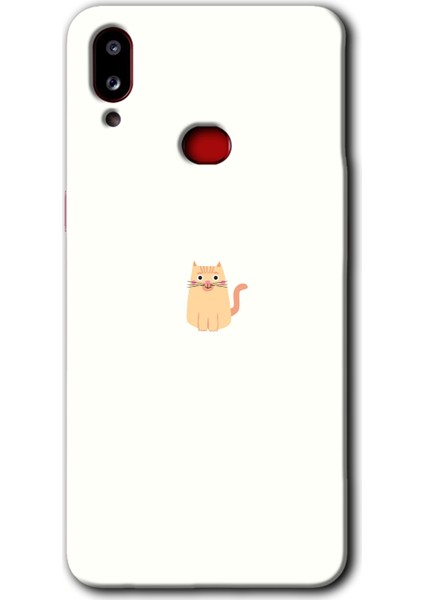 Samsung Galaxy A10S Kılıf Hd Desen Baskılı Arka Kapak - Cat Minimalism