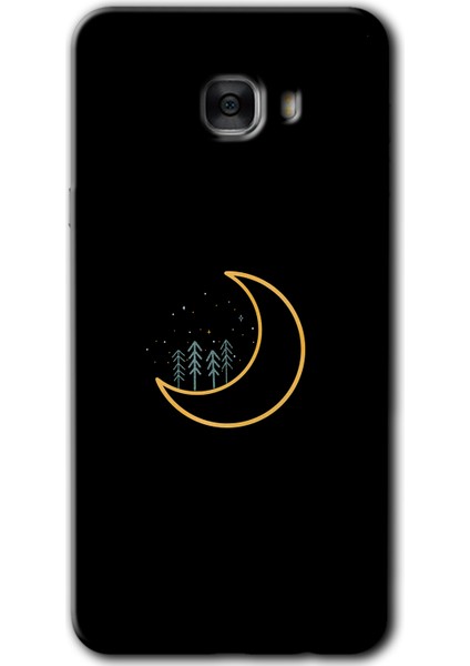 Samsung Galaxy C7 Kılıf Hd Desen Baskılı Arka Kapak - Iyi Geceler